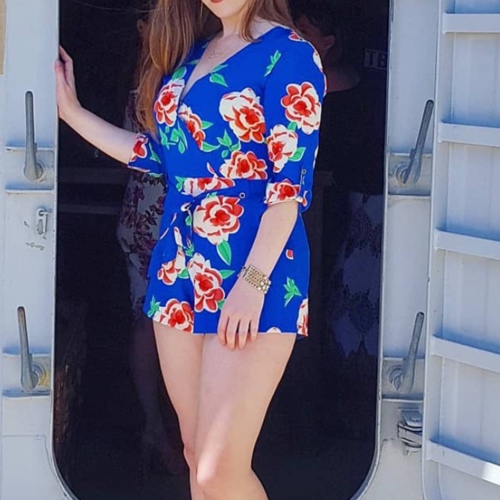 Floral print romper